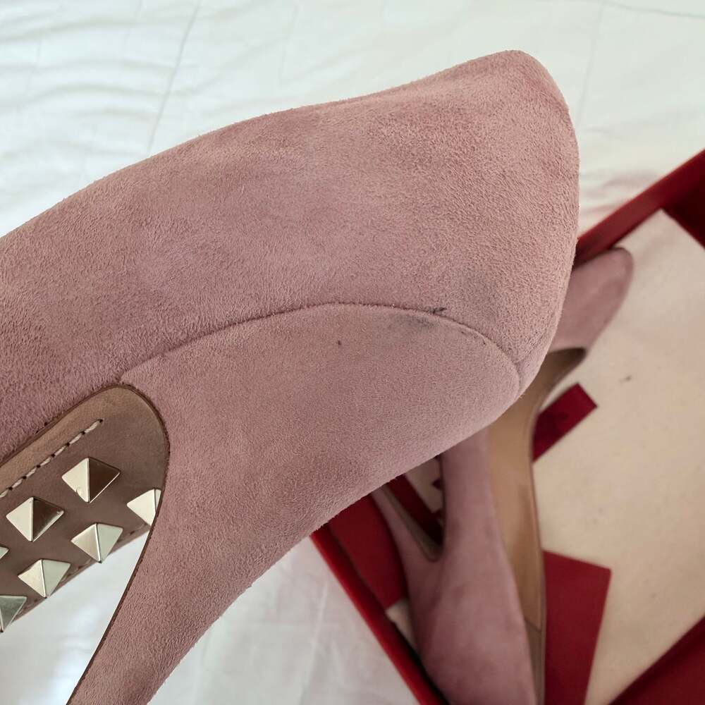 Valentino Garavani Rockstud Killer Stud 90mm Pink Suede Pumps EU 40 - Picture 9 of 12